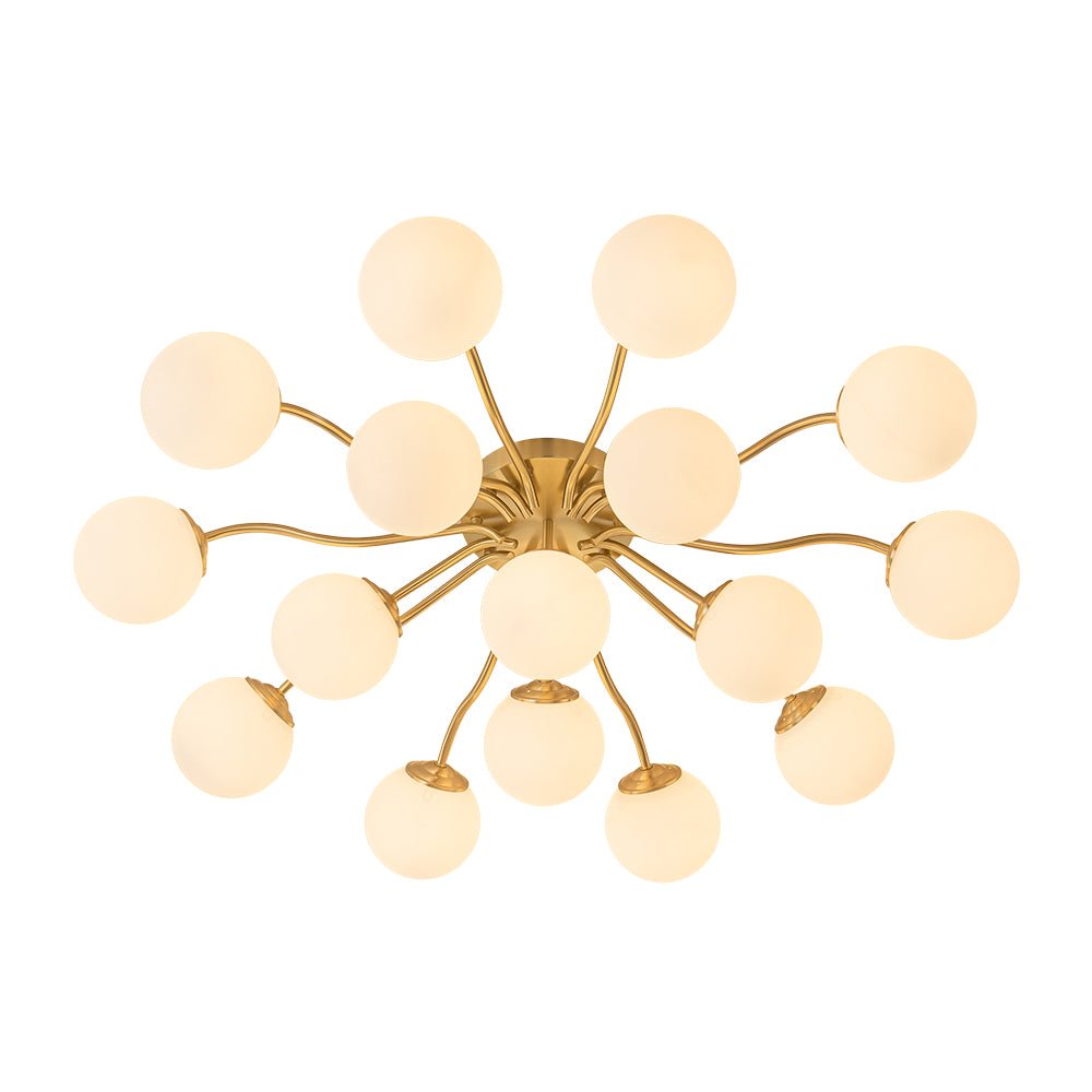 Moderno Semi Flush Mount de Globo de Vidrio Sputnik de Medio Siglo