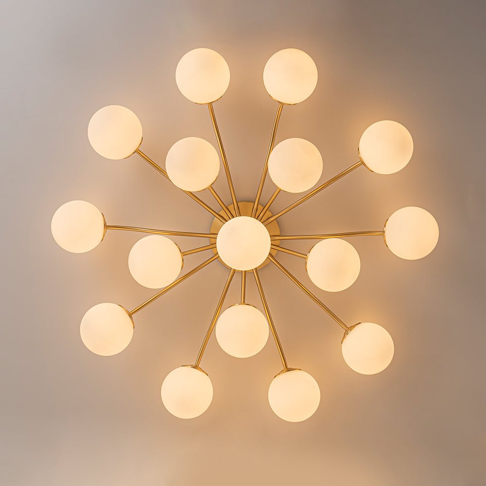 Moderno Semi Flush Mount de Globo de Vidrio Sputnik de Medio Siglo