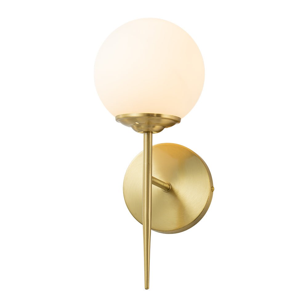 Luz de Pared de Globo de Vidrio Lechoso Moderno Minimalista de 1 Luz