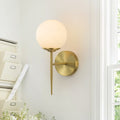 Luz de Pared de Globo de Vidrio Lechoso Moderno Minimalista de 1 Luz