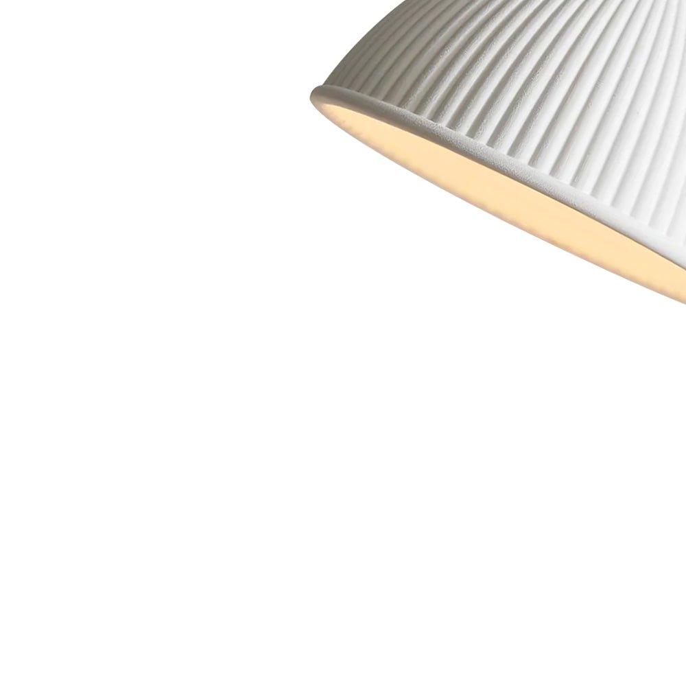 Lámpara Colgante de Domo de Resina Estriada de 1 Luz Minimalista Moderna