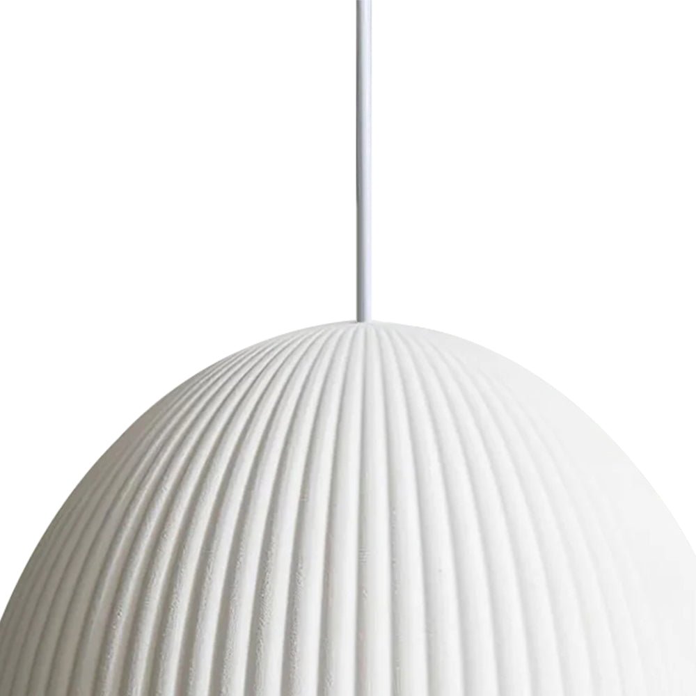 Lámpara Colgante de Domo de Resina Estriada de 1 Luz Minimalista Moderna