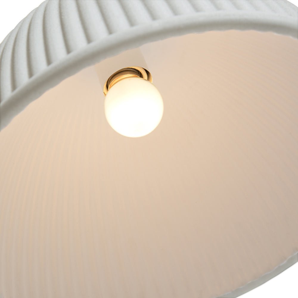 Lámpara Colgante de Domo de Resina Estriada de 1 Luz Minimalista Moderna