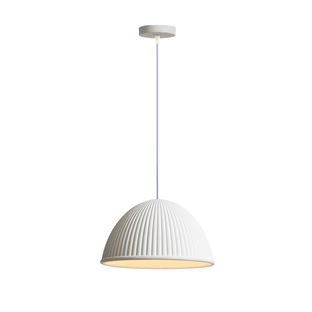 Lámpara Colgante de Domo de Resina Estriada de 1 Luz Minimalista Moderna