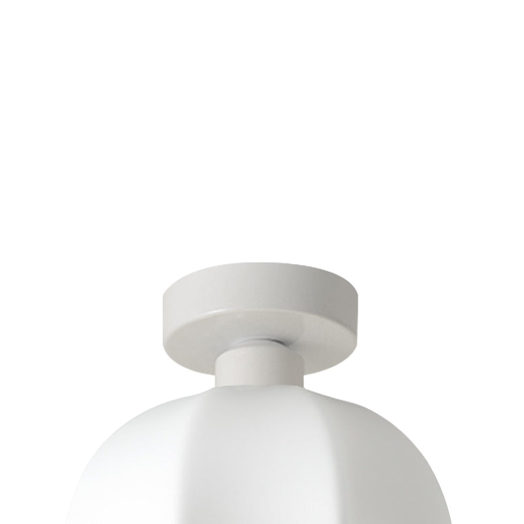 Luz de Techo de Pantalla de Cúpula Blanca con Diseño Escallopado y 1 Luz Minimalista Moderna