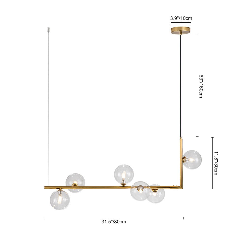 Iluminación Lineal Moderna Minimalista de 6 Luces