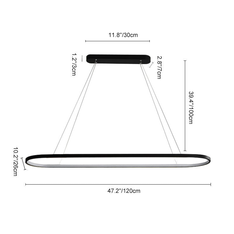 Luces Colgantes LED Ovaladas Modernas Minimalistas