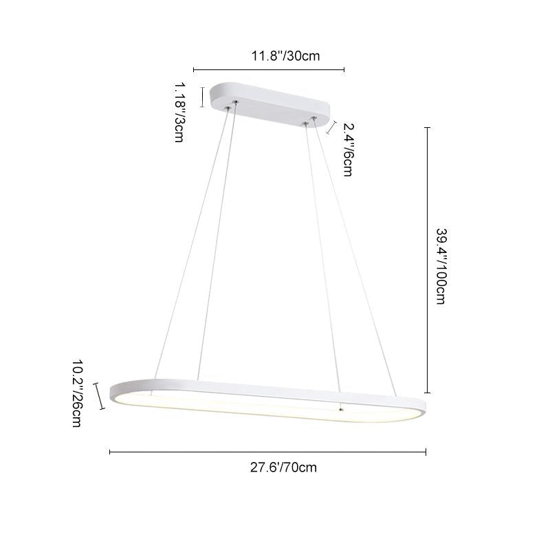 Luces Colgantes LED Ovaladas Modernas Minimalistas