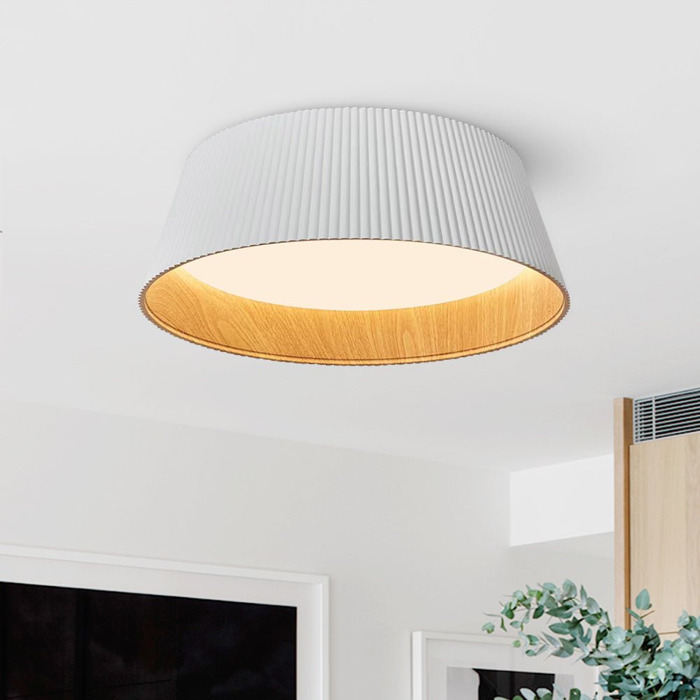 Luz de Techo LED Empotrada Cónica de Grano de Madera Moderna Minimalista