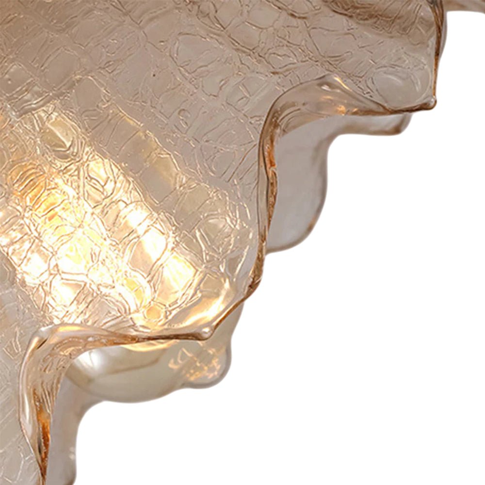 Lámpara colgante de vidrio agrietado en forma de flor de 1 luz estilo moderno retro