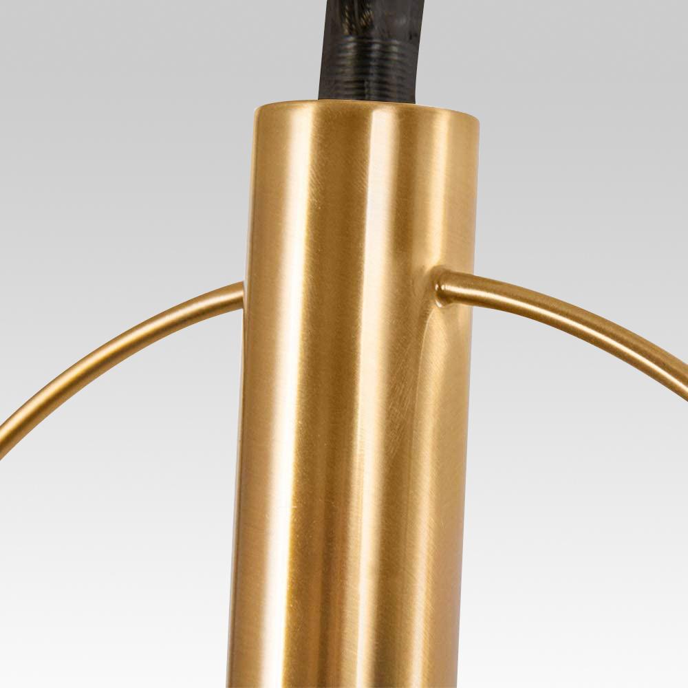 Lámpara Colgante de Oro con Anillo Único Moderno