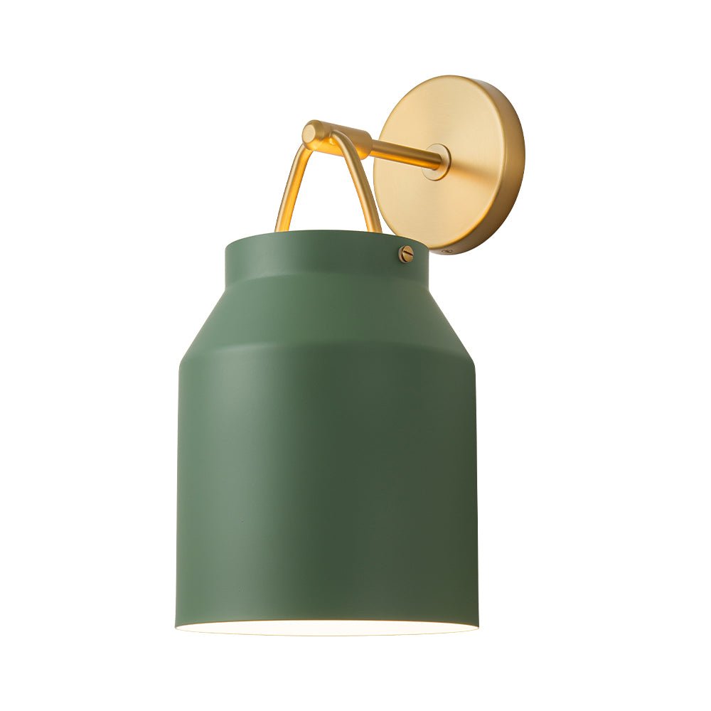 Aplique de pared de vidrio cilindro tambor de 1 luz nórdico
