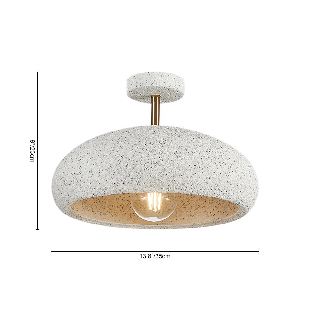 Lámpara de Techo Semi Empotrada con Dome de Superficie de 1 Luz Estilo Nórdico
