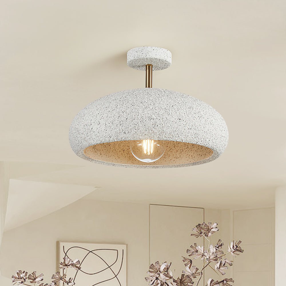Lámpara de Techo Semi Empotrada con Dome de Superficie de 1 Luz Estilo Nórdico