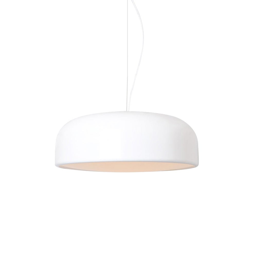 Lámpara colgante de cúpula blanca nórdica de 1 luz