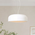 Lámpara colgante de cúpula blanca nórdica de 1 luz