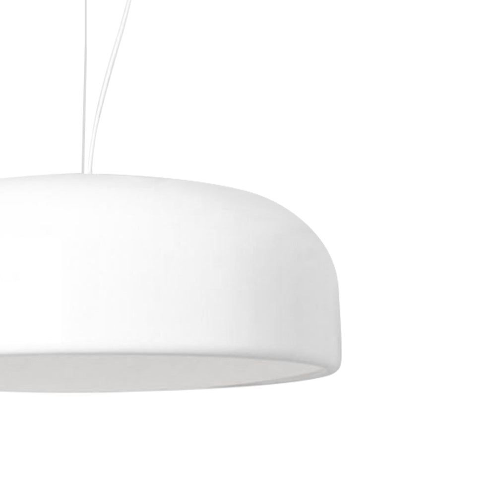 Lámpara colgante de cúpula blanca nórdica de 1 luz