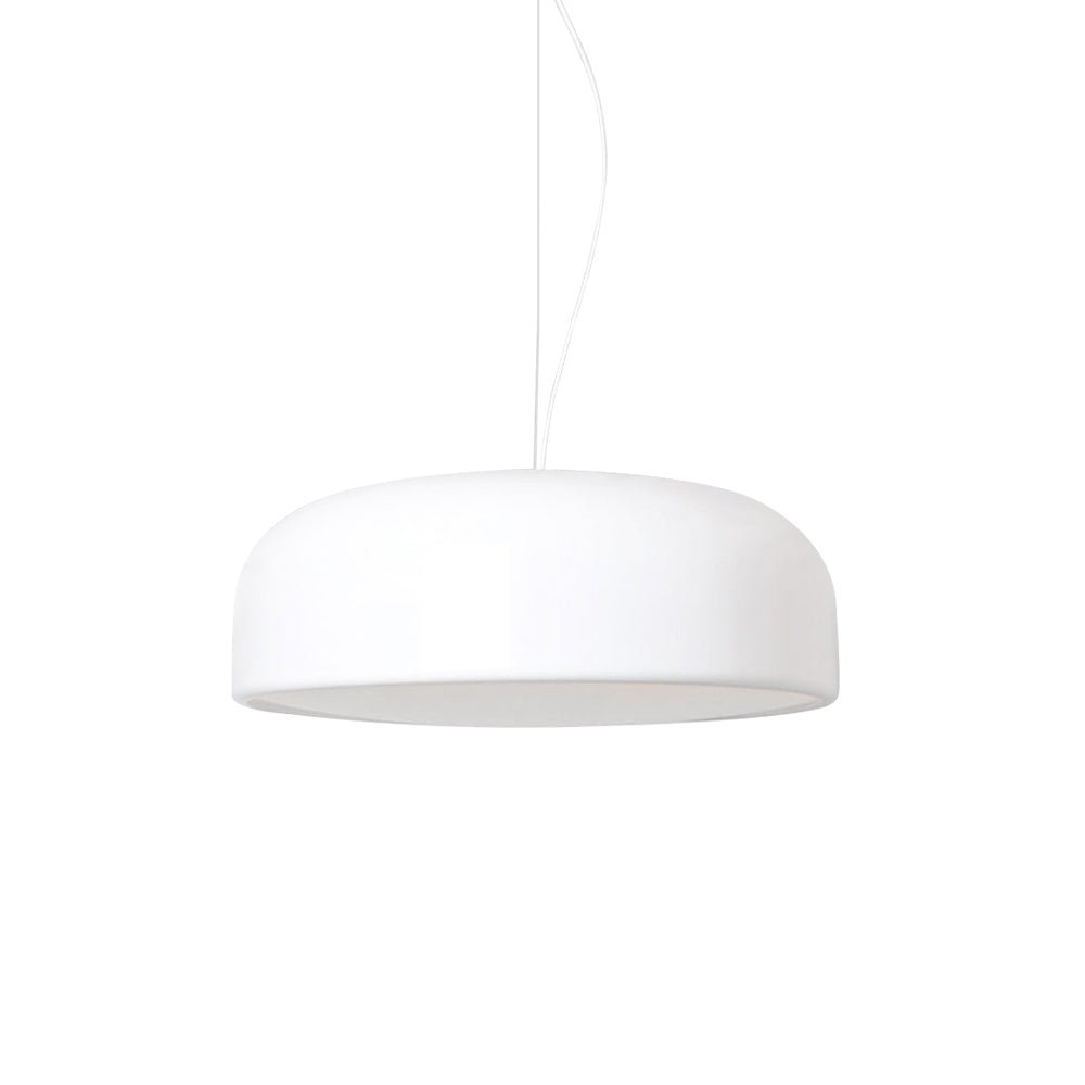 Lámpara colgante de cúpula blanca nórdica de 1 luz