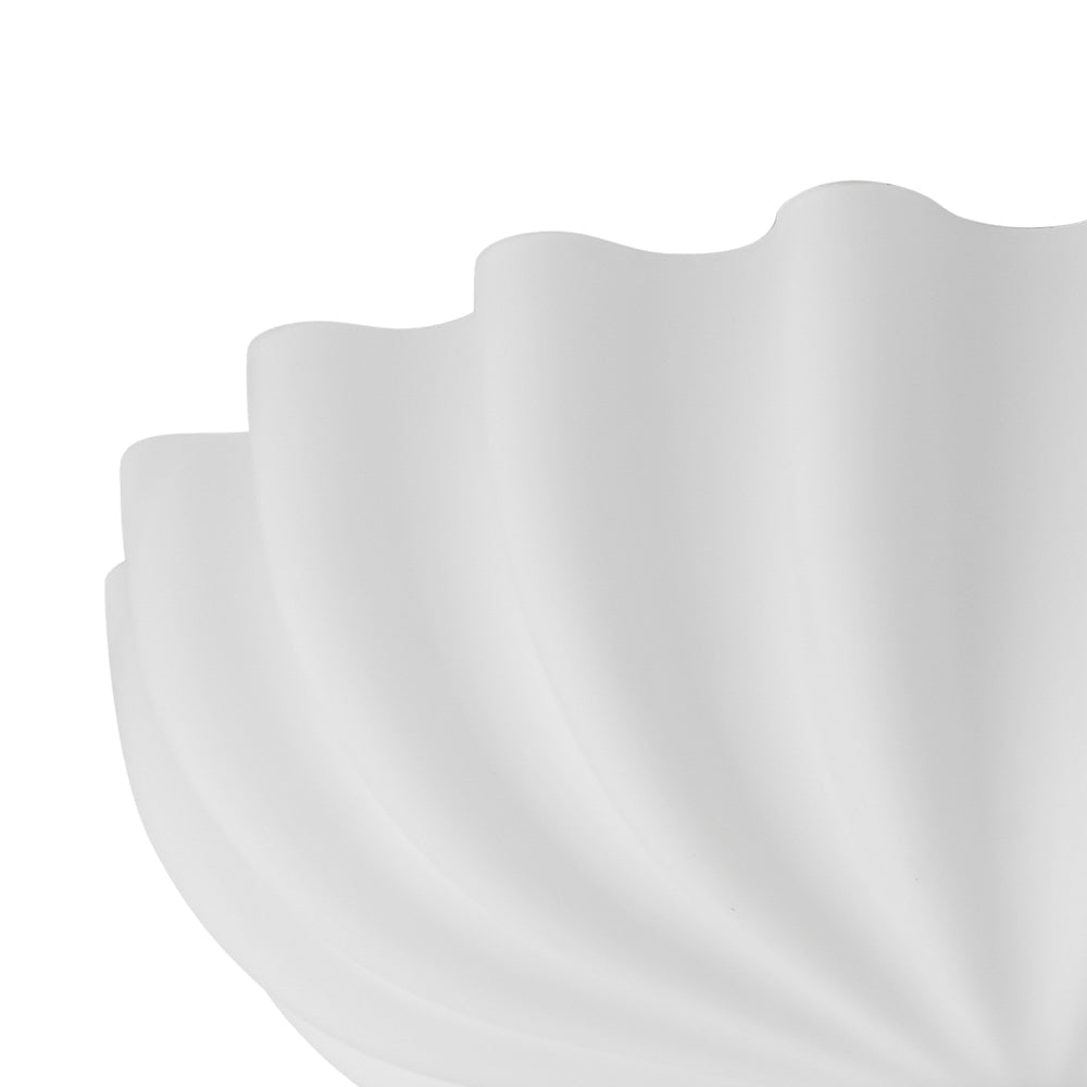 Montaje Semi Flush Escalonado de Vidrio Crema con 3 Luces y Flor de Cristal Esmerilado Nórdico