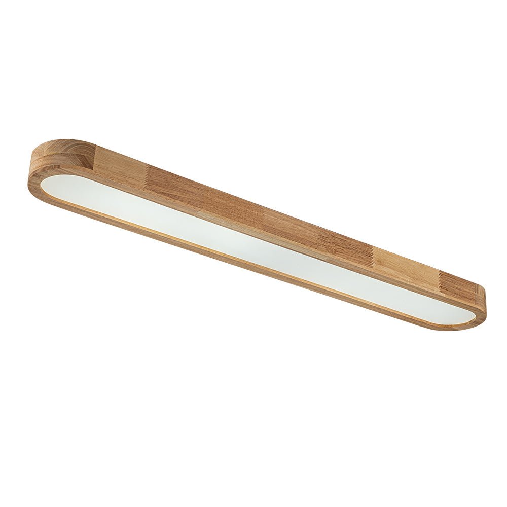 Luz de Techo Ovalada de Madera LED Regulable Nórdica