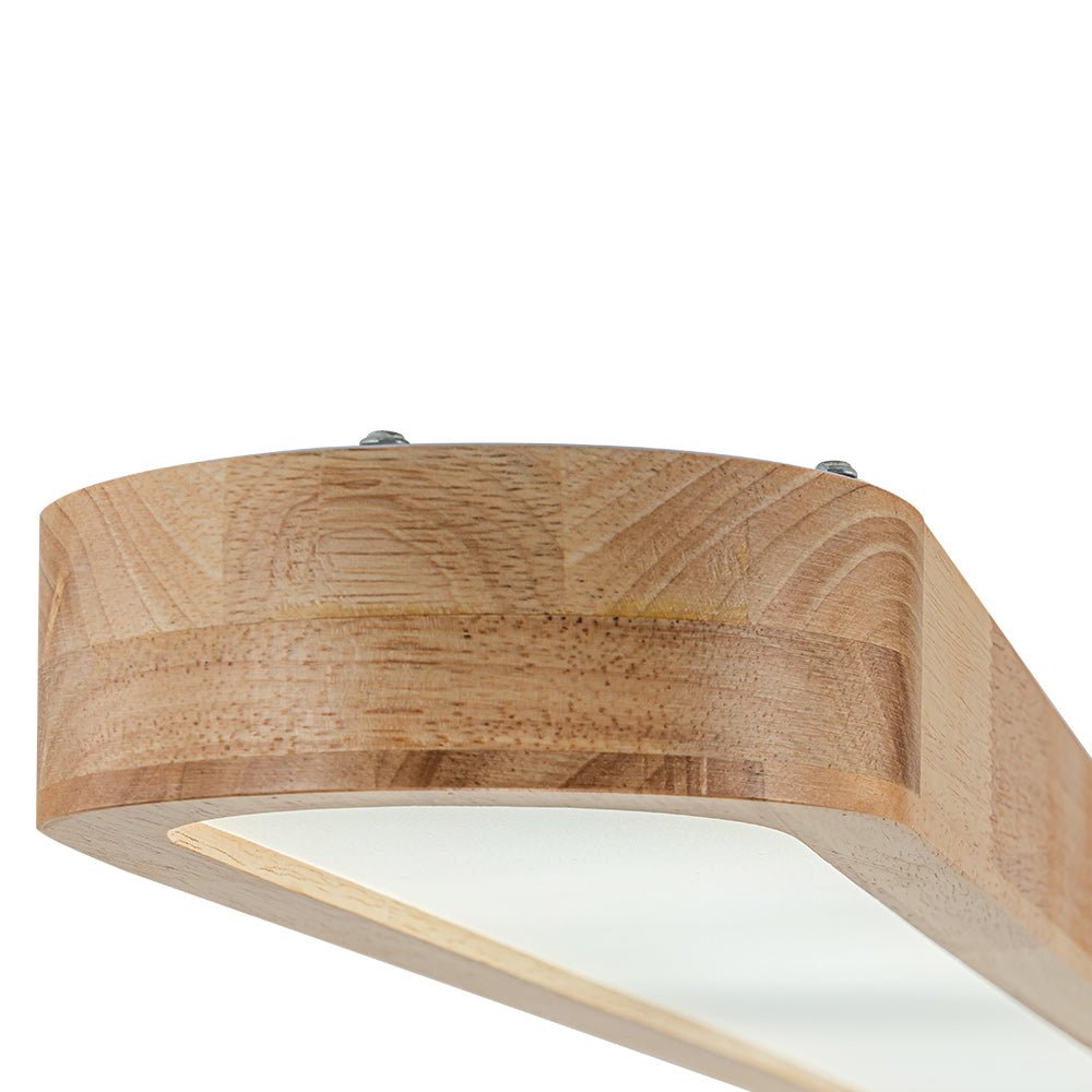 Luz de Techo Ovalada de Madera LED Regulable Nórdica