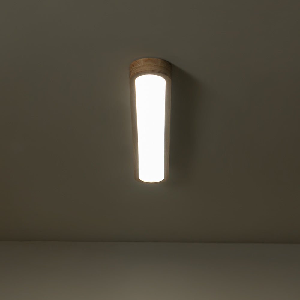 Luz de Techo Ovalada de Madera LED Regulable Nórdica