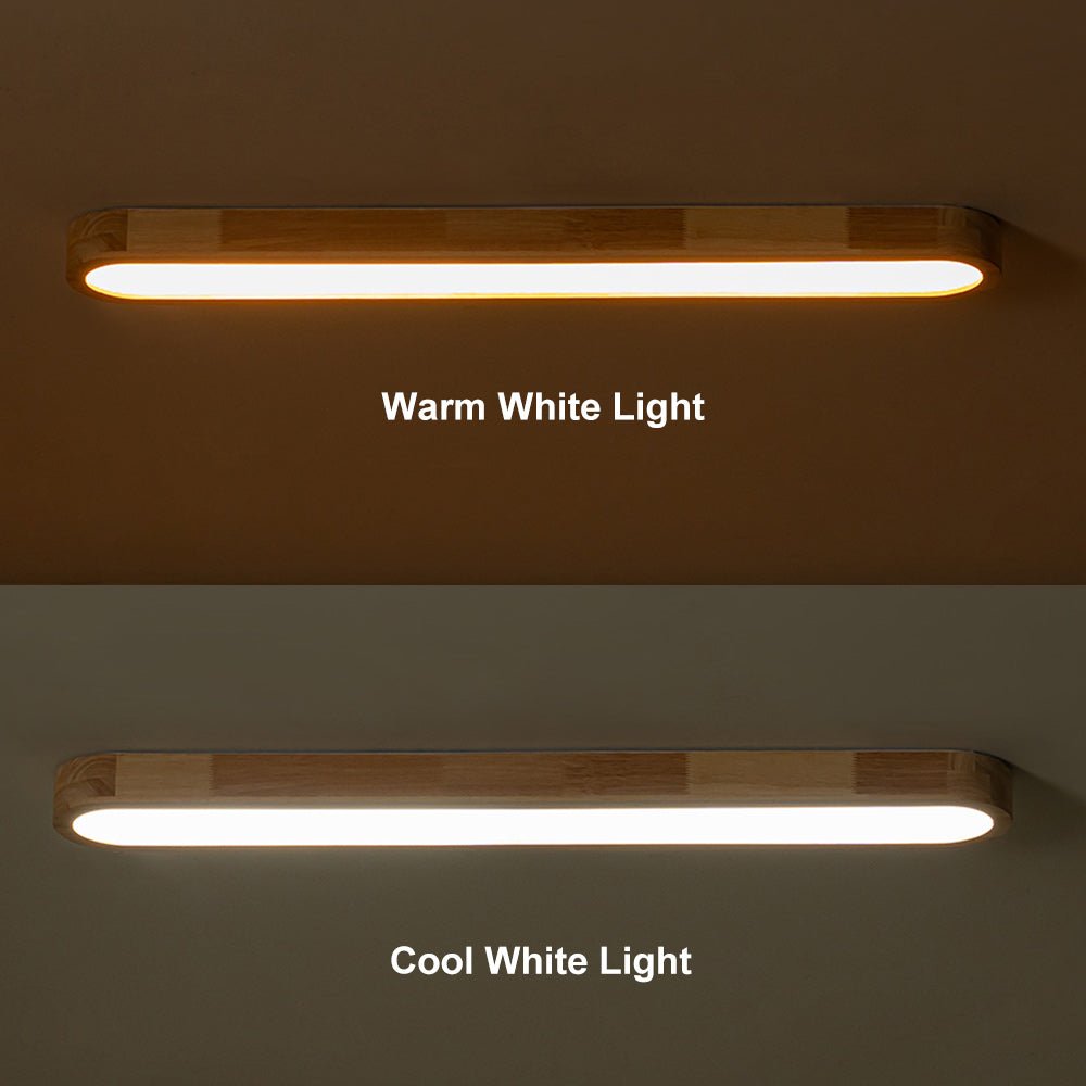 Luz de Techo Ovalada de Madera LED Regulable Nórdica