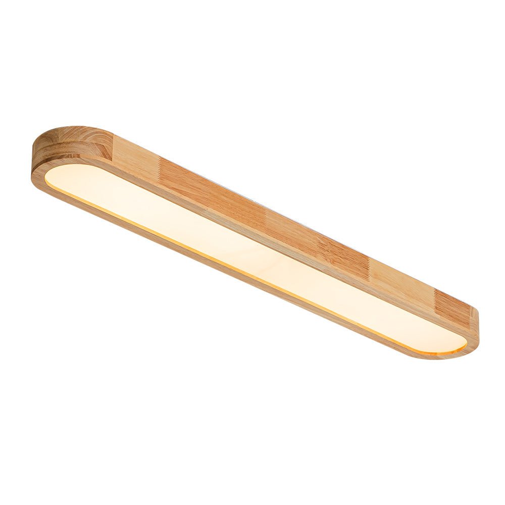 Luz de Techo Ovalada de Madera LED Regulable Nórdica
