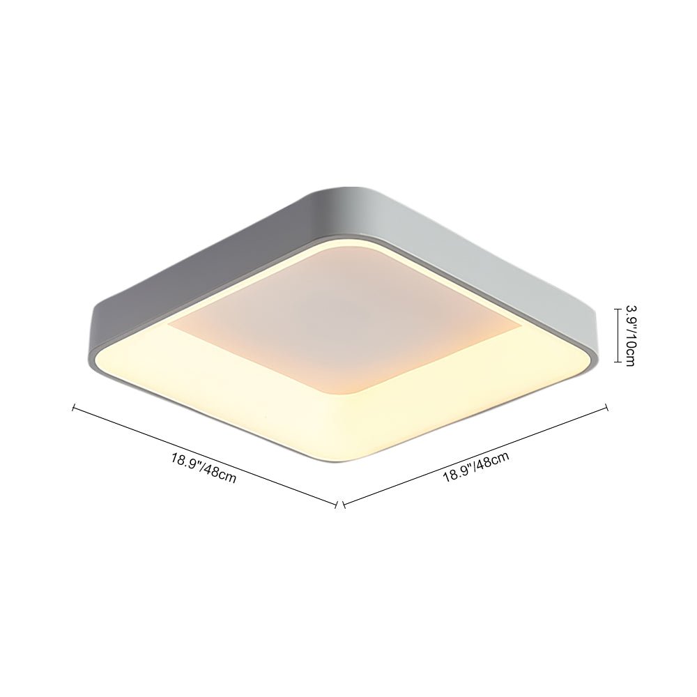 Luz de Techo Led Cuadrada Plana Nórdica
