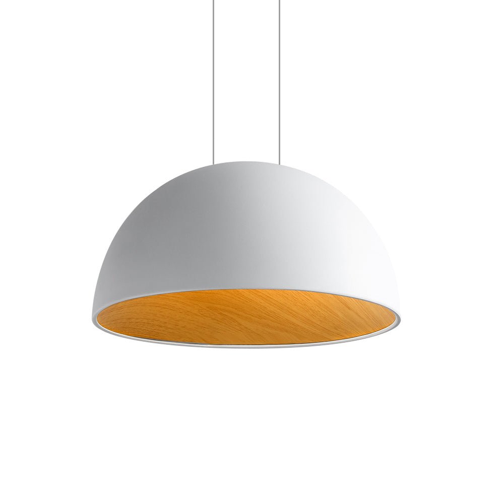 Lámpara Colgante Dome de Led con Acabado de Madera Nórdica