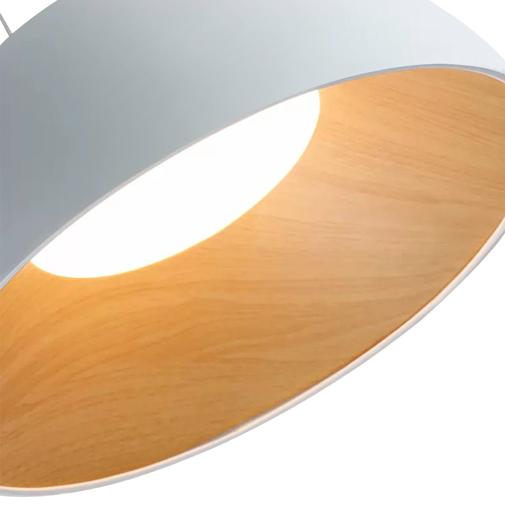 Lámpara Colgante Dome de Led con Acabado de Madera Nórdica