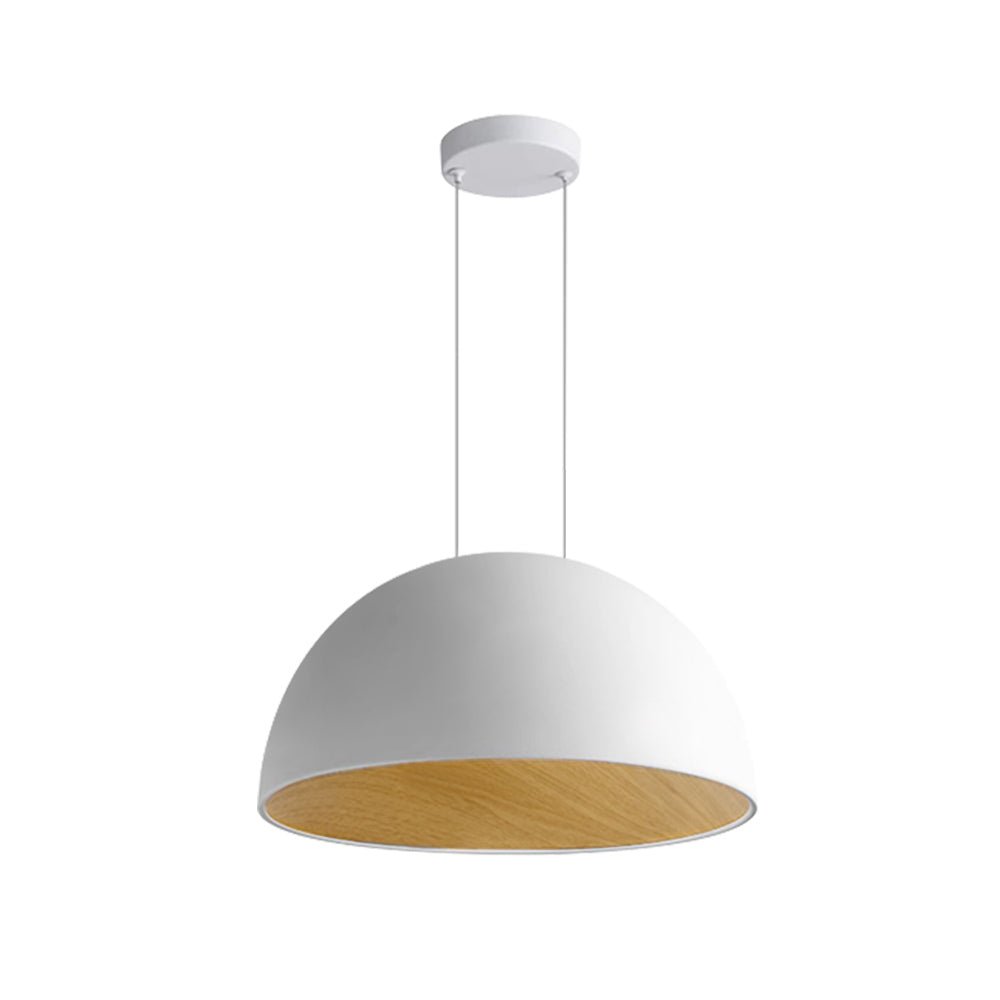 Lámpara Colgante Dome de Led con Acabado de Madera Nórdica