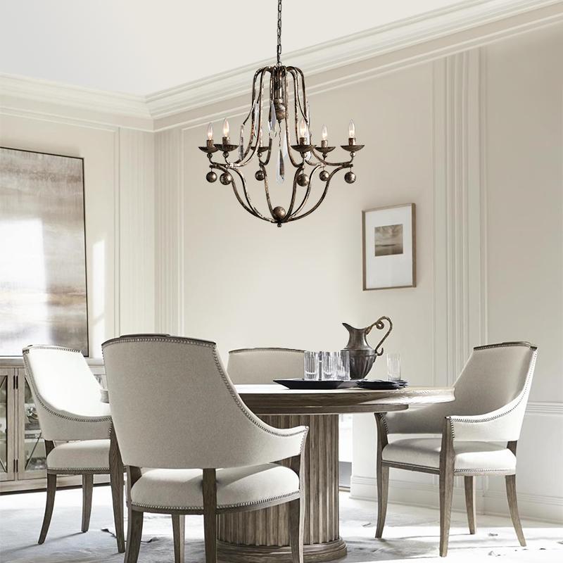 Candelabro Retro de Cristal y Metal
