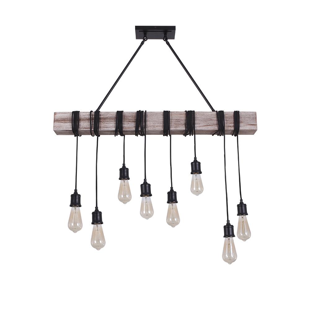 Apliques de Luz Rústicos de Madera para Granja