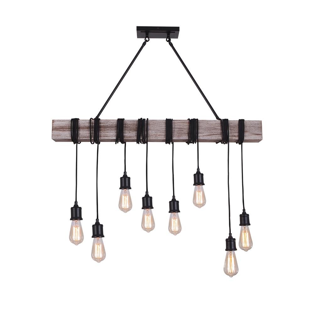 Apliques de Luz Rústicos de Madera para Granja