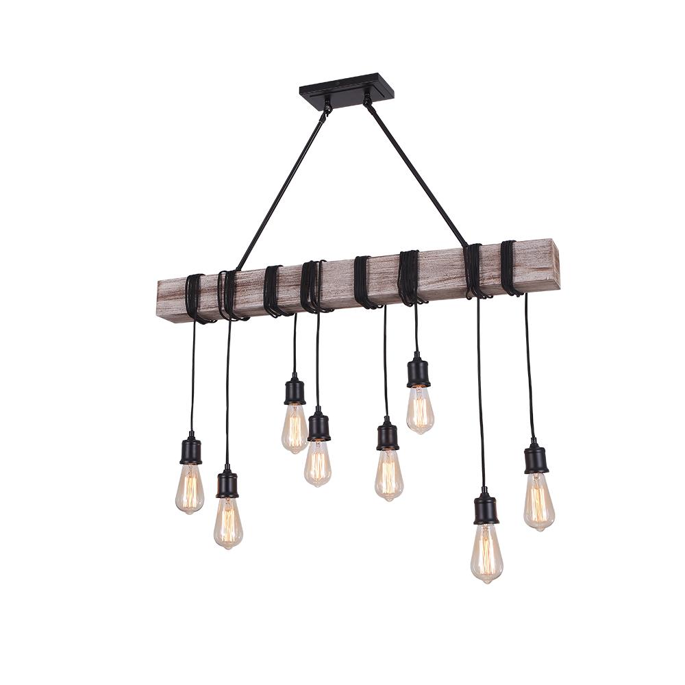 Apliques de Luz Rústicos de Madera para Granja