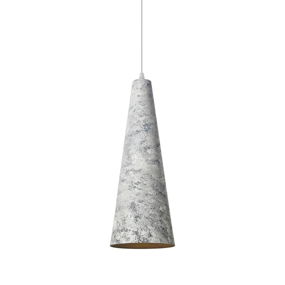 Luz colgante cilíndrica con forma de cono de 1 luz oxidada