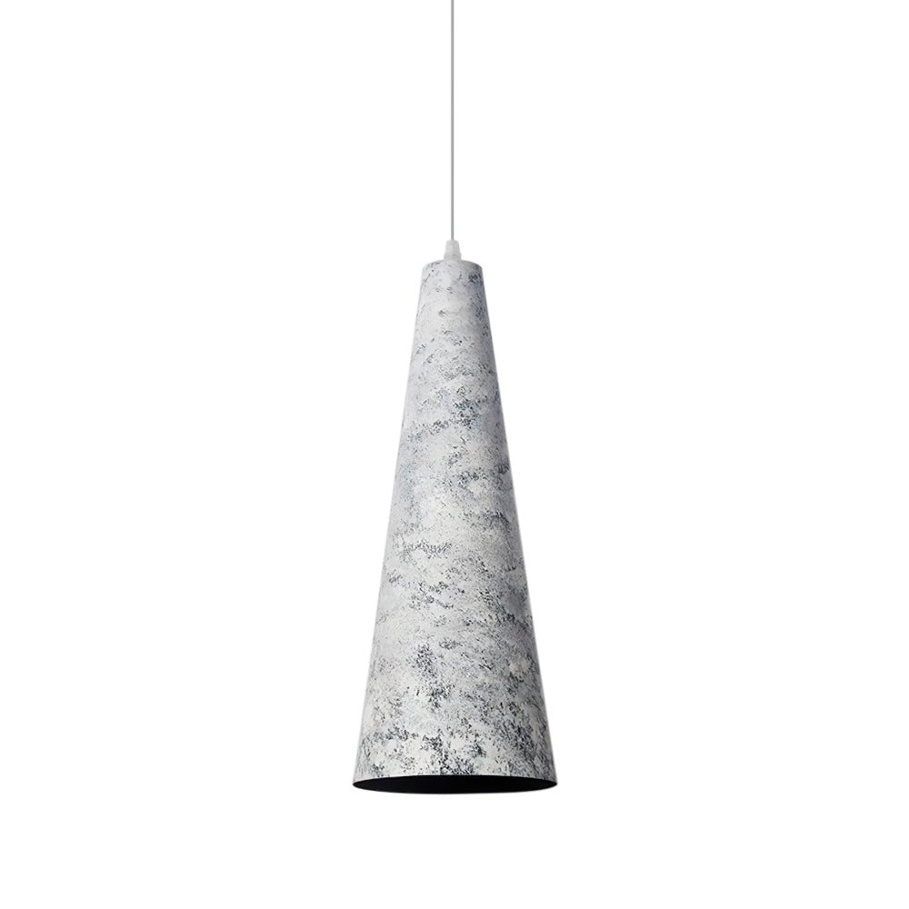 Luz colgante cilíndrica con forma de cono de 1 luz oxidada