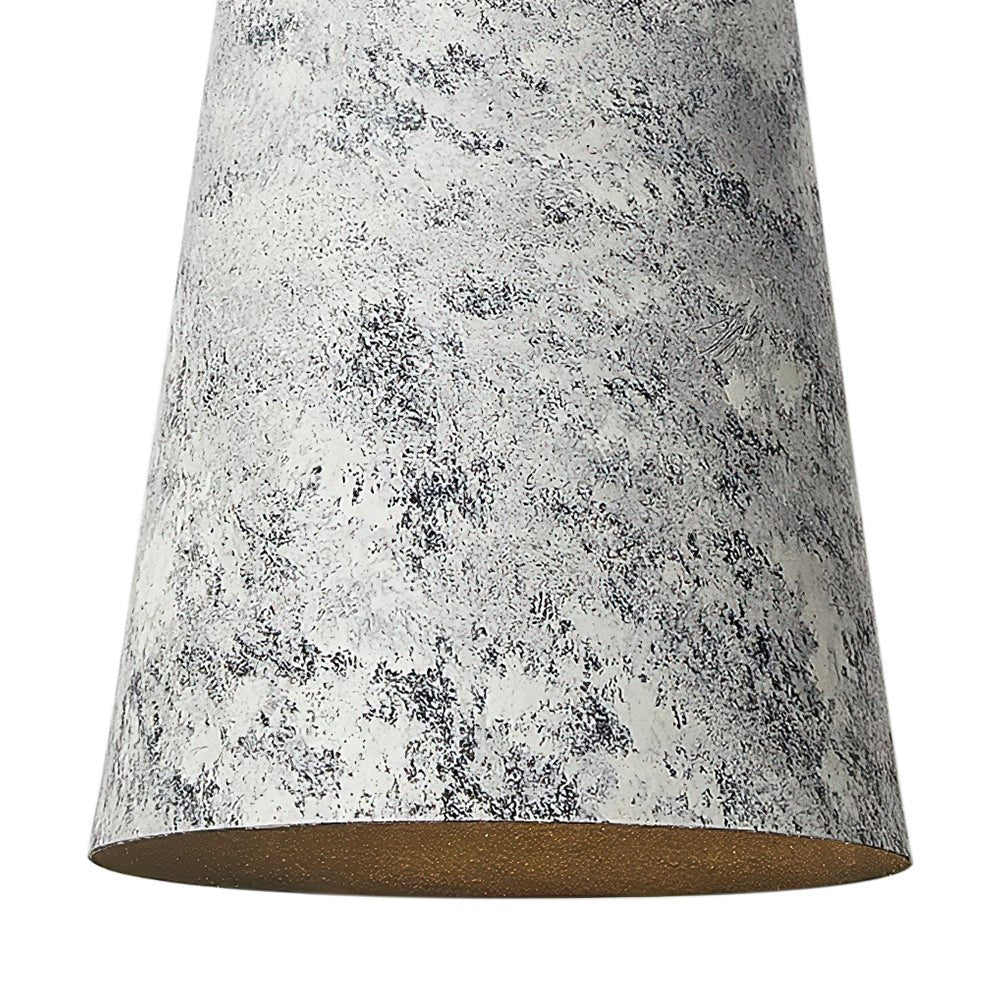 Luz colgante cilíndrica con forma de cono de 1 luz oxidada