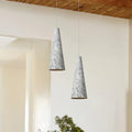 Luz colgante cilíndrica con forma de cono de 1 luz oxidada