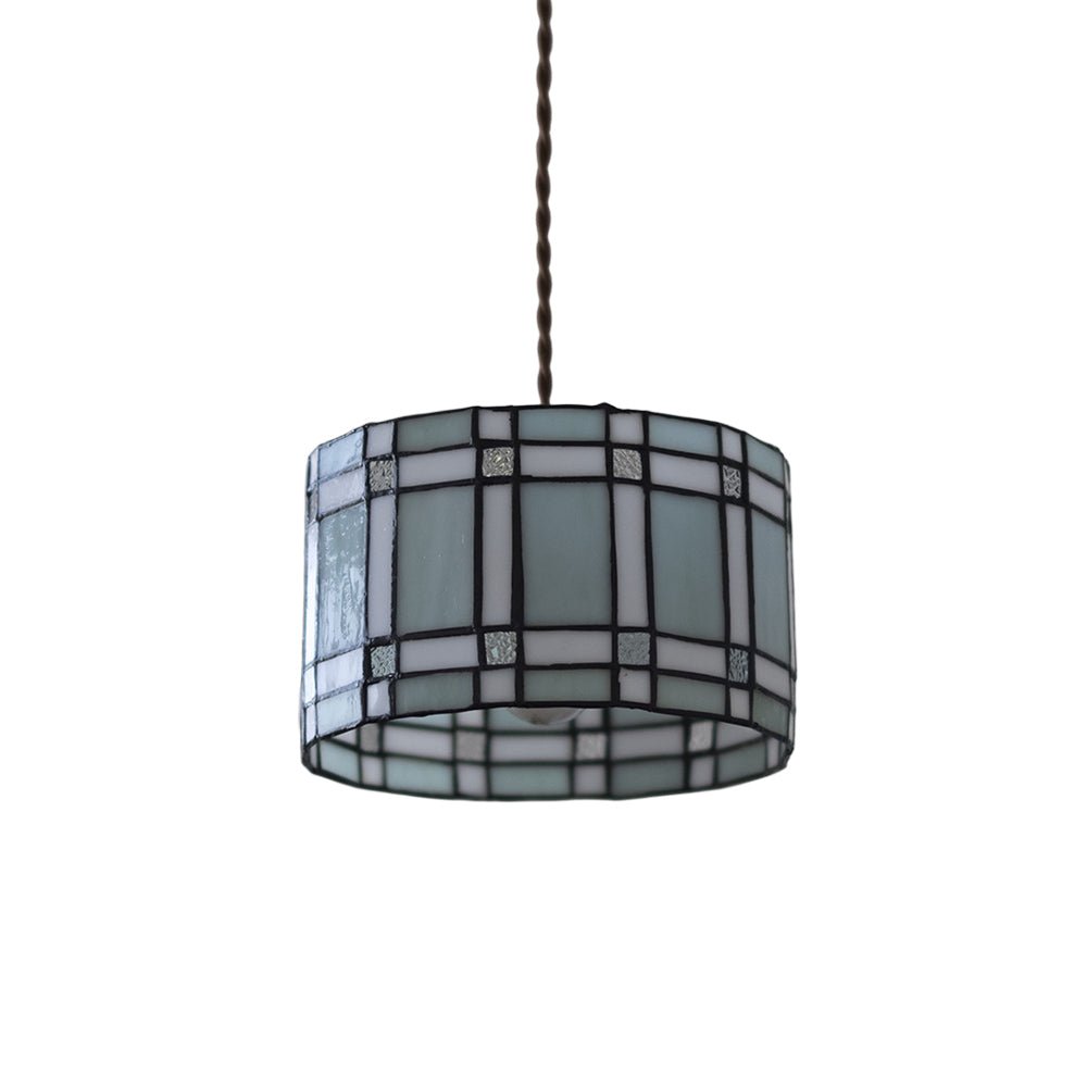 Lámpara Colgante de Vidrio Templado Estilo Tiffany de 1 Luz Vintage