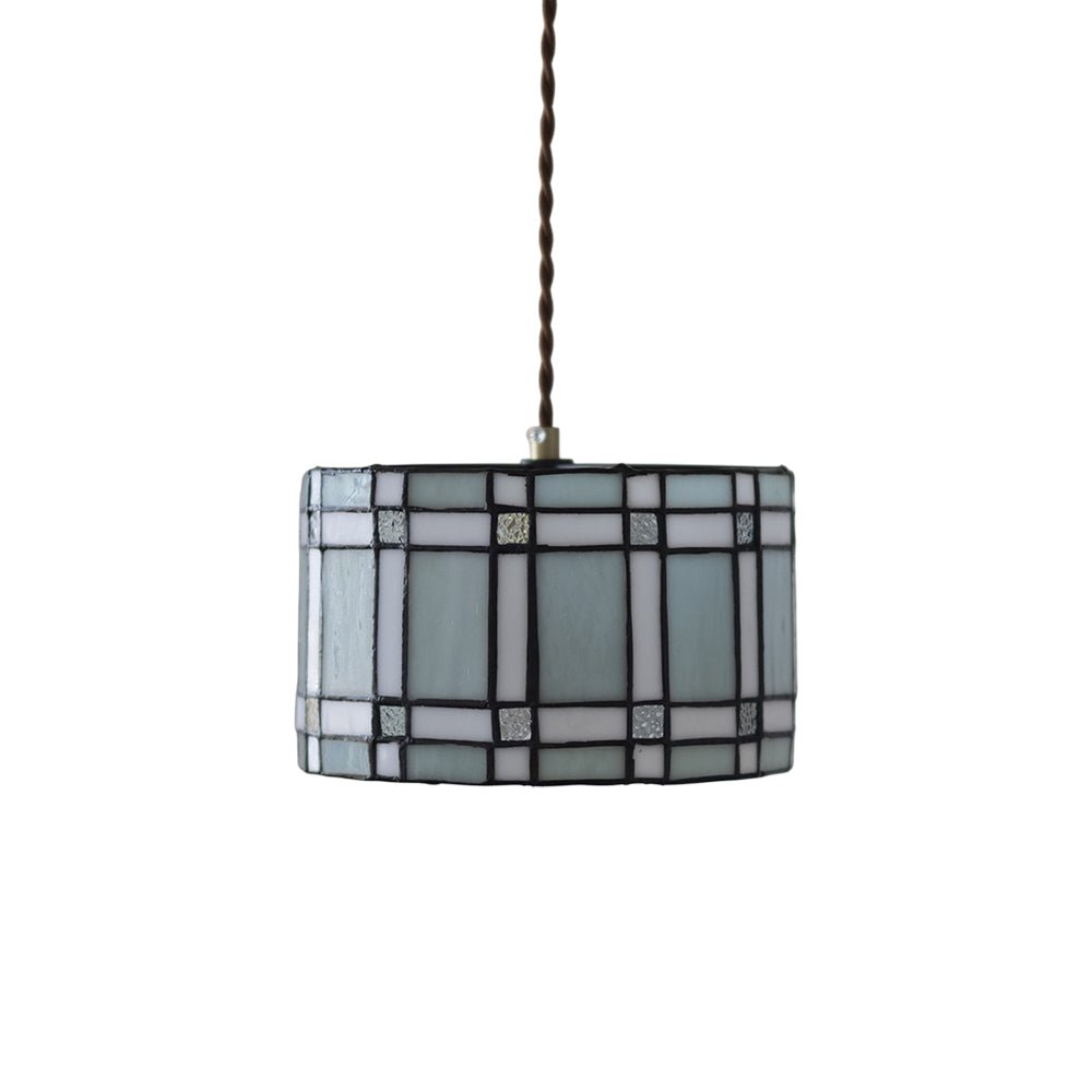 Lámpara Colgante de Vidrio Templado Estilo Tiffany de 1 Luz Vintage