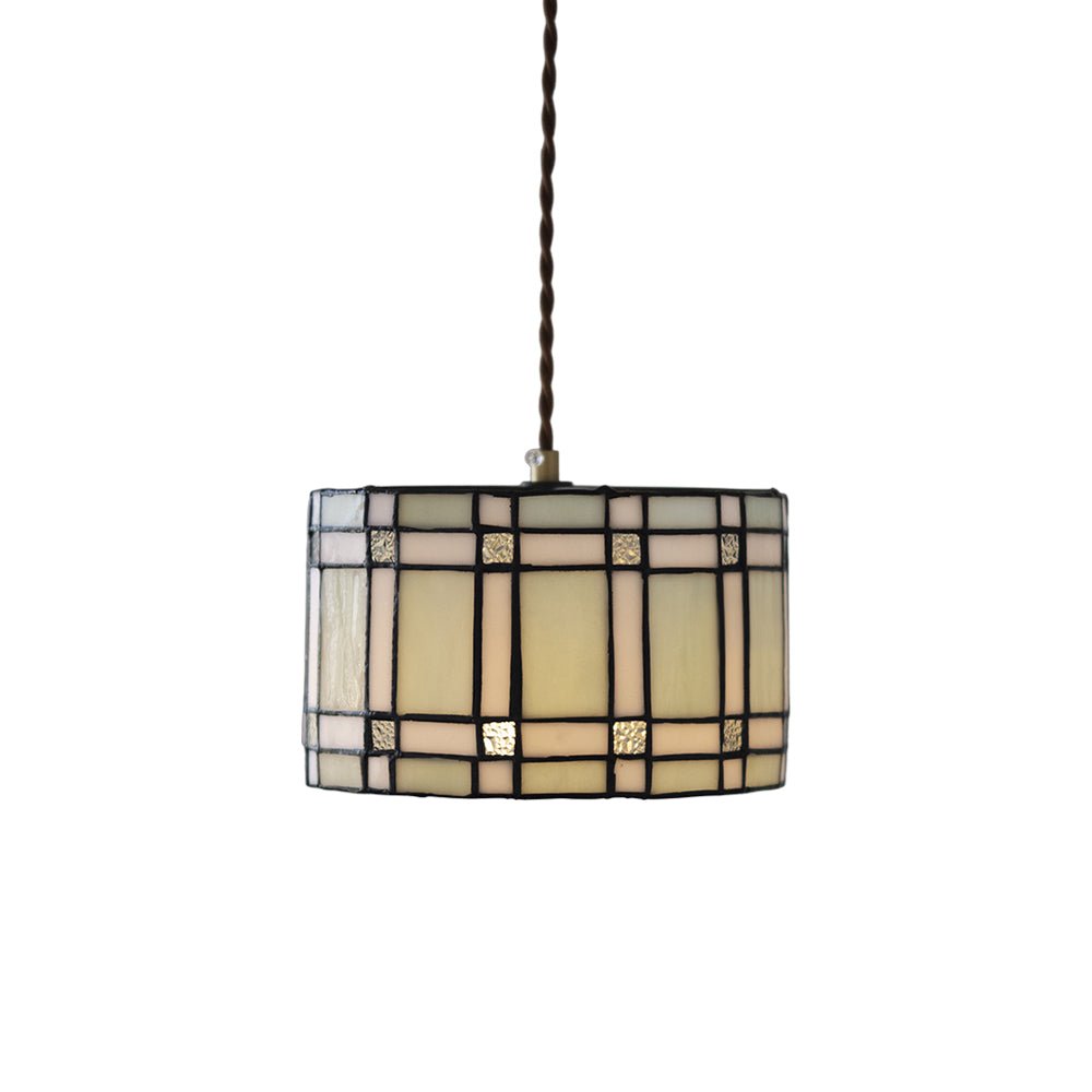 Lámpara Colgante de Vidrio Templado Estilo Tiffany de 1 Luz Vintage