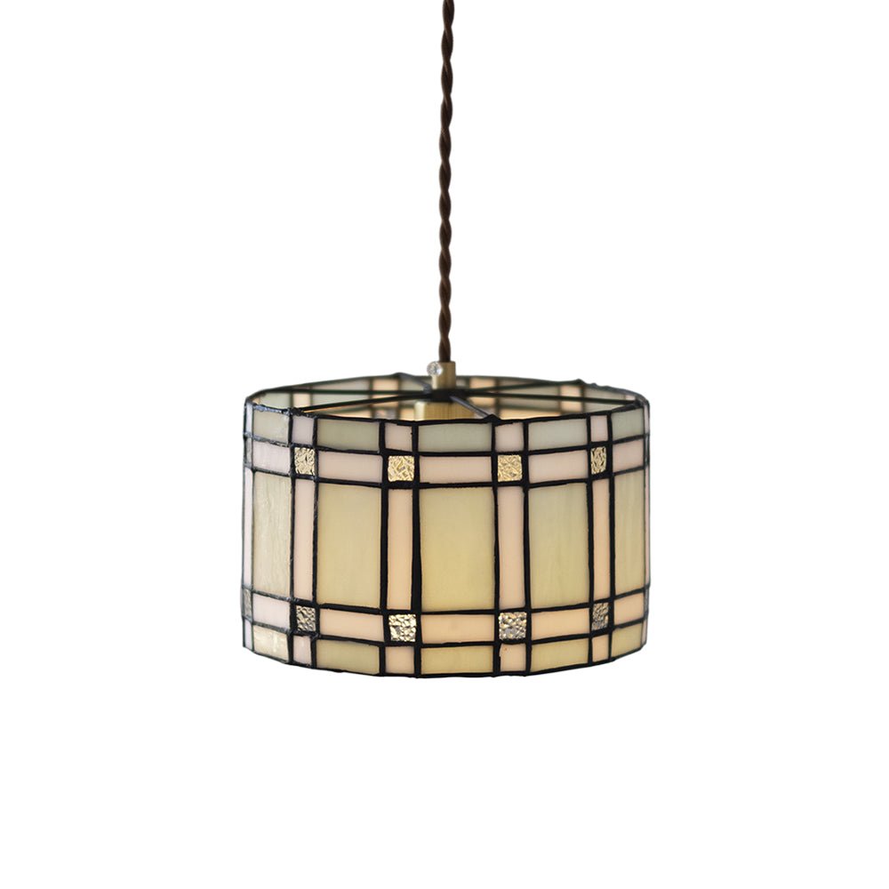 Lámpara Colgante de Vidrio Templado Estilo Tiffany de 1 Luz Vintage