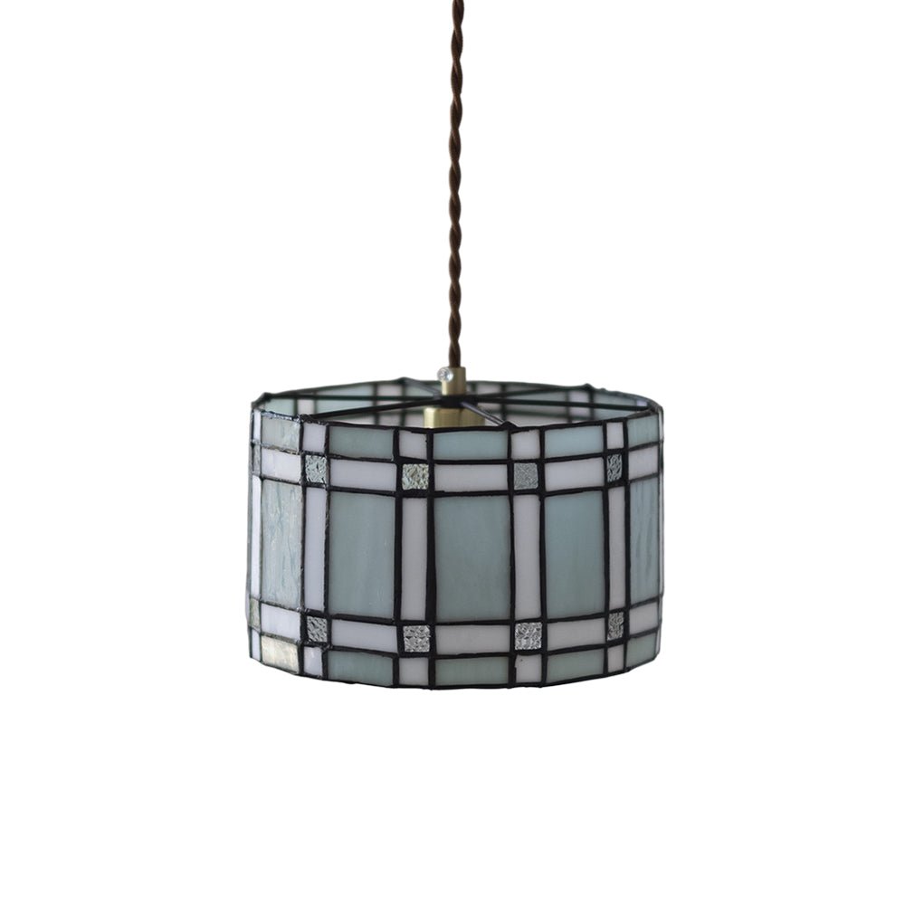 Lámpara Colgante de Vidrio Templado Estilo Tiffany de 1 Luz Vintage