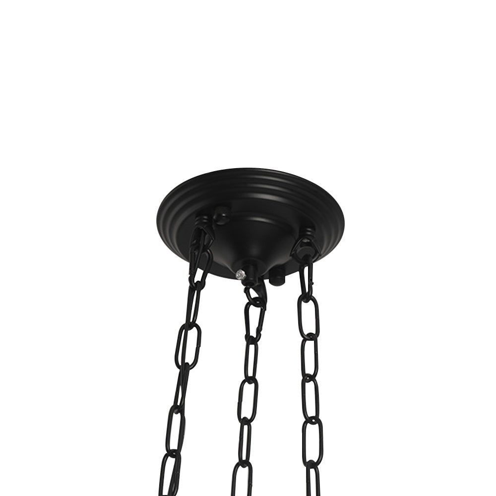 Lámpara Colgante Escolar Vintage de Cerámica con 3 Luces