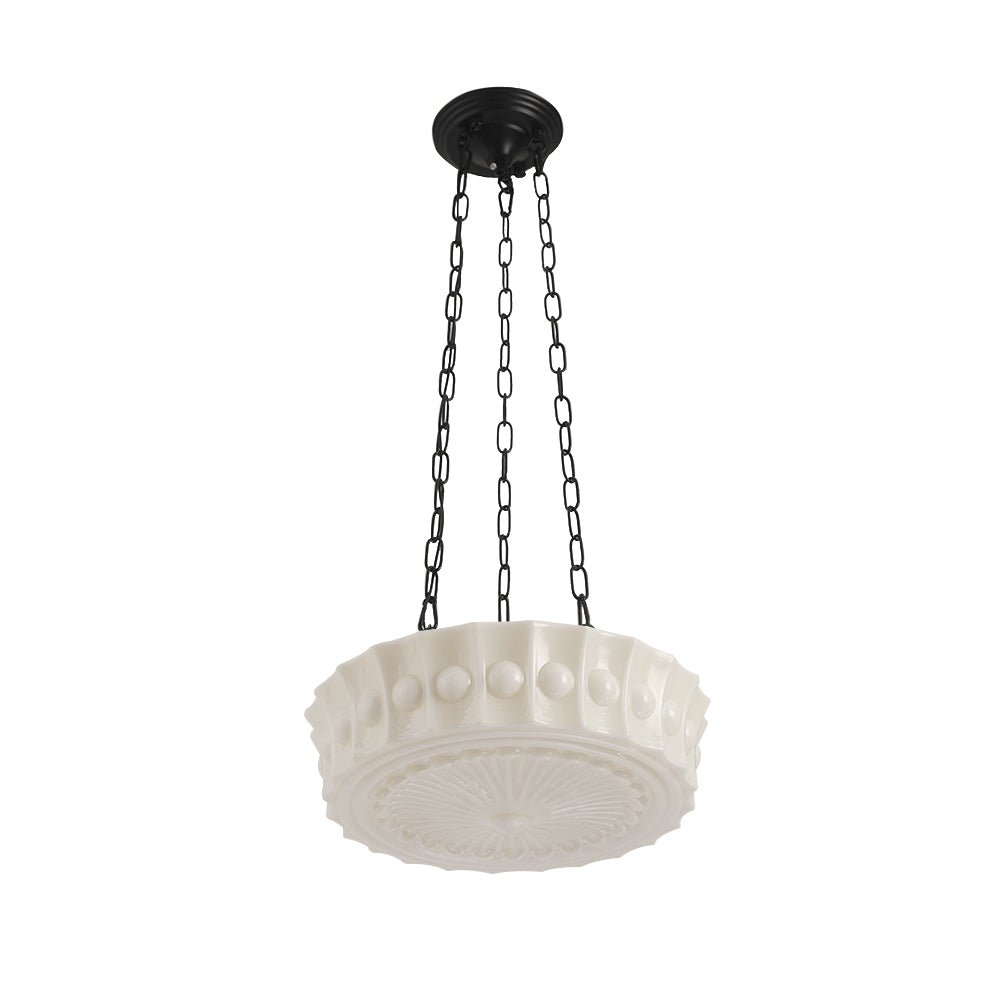 Lámpara Colgante Escolar Vintage de Cerámica con 3 Luces