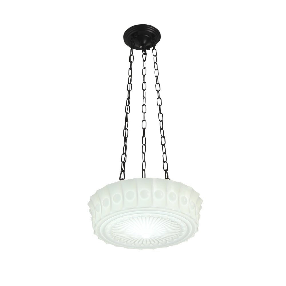 Lámpara Colgante Escolar Vintage de Cerámica con 3 Luces