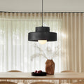 Lámpara Colgante Cilíndrica de Resina Wabi Sabi de 1 Luz para Comedor y Mesita de Noche