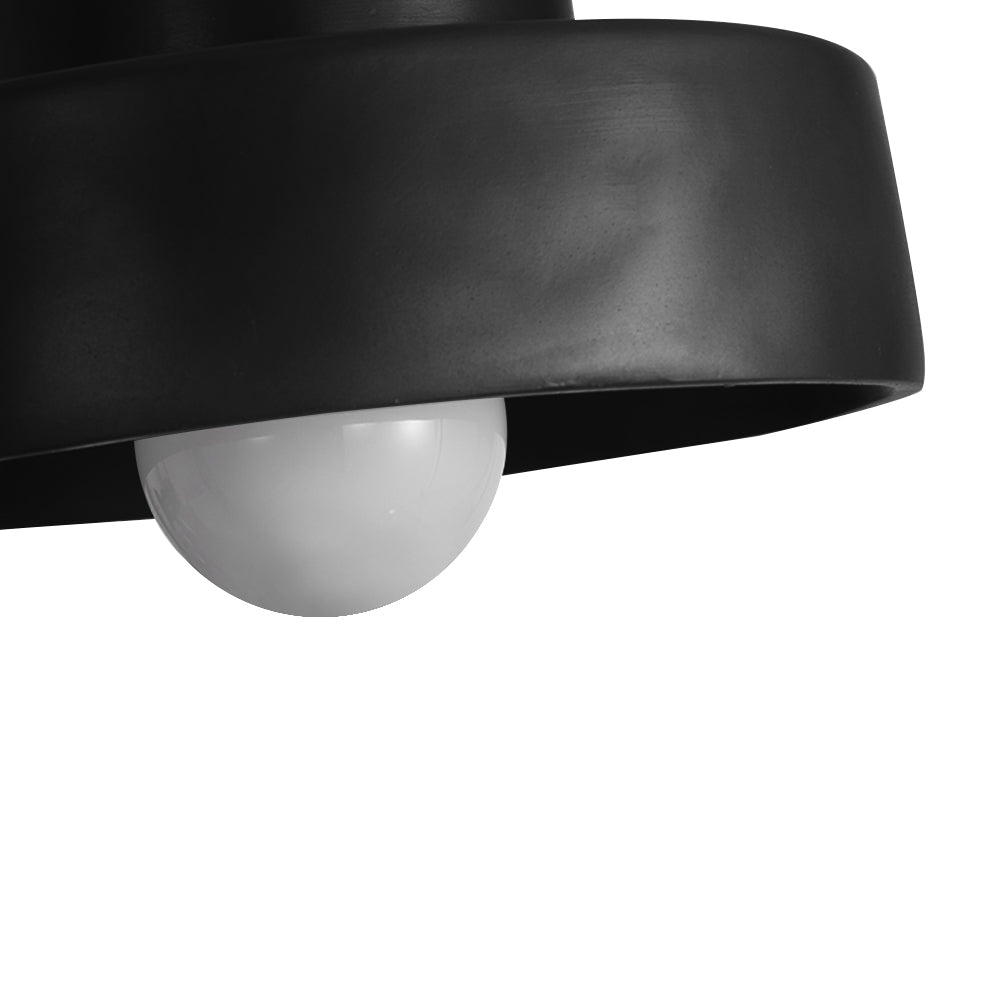 Lámpara Colgante Cilíndrica de Resina Wabi Sabi de 1 Luz para Comedor y Mesita de Noche